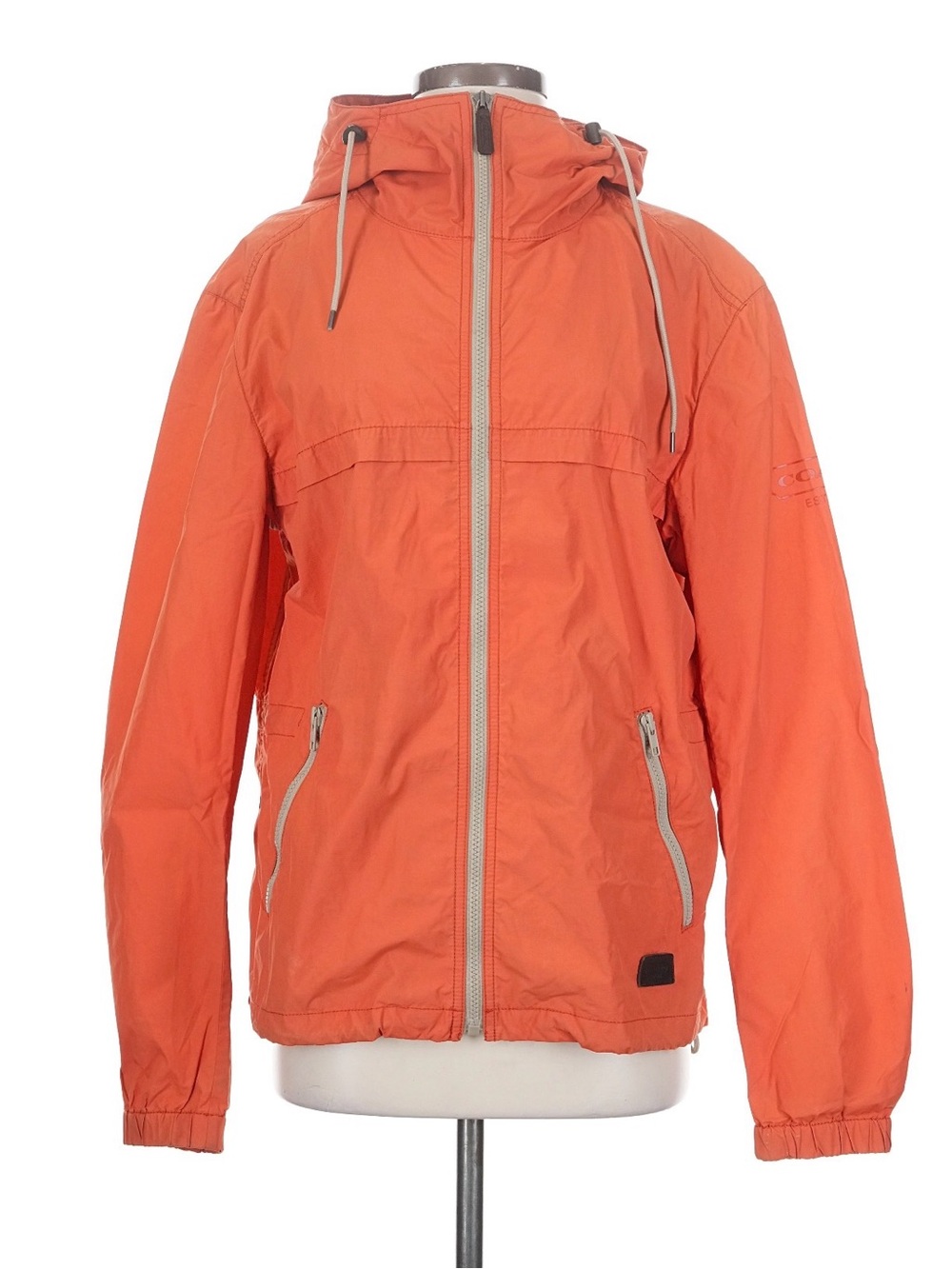 Coach Orange Hooded Zip-Up Jacket